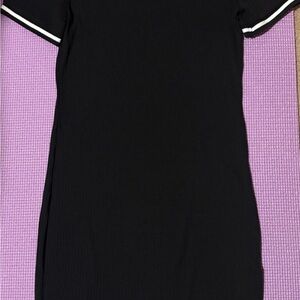 Forever 21 Black Short Sleeve Tee Dress with White Trim